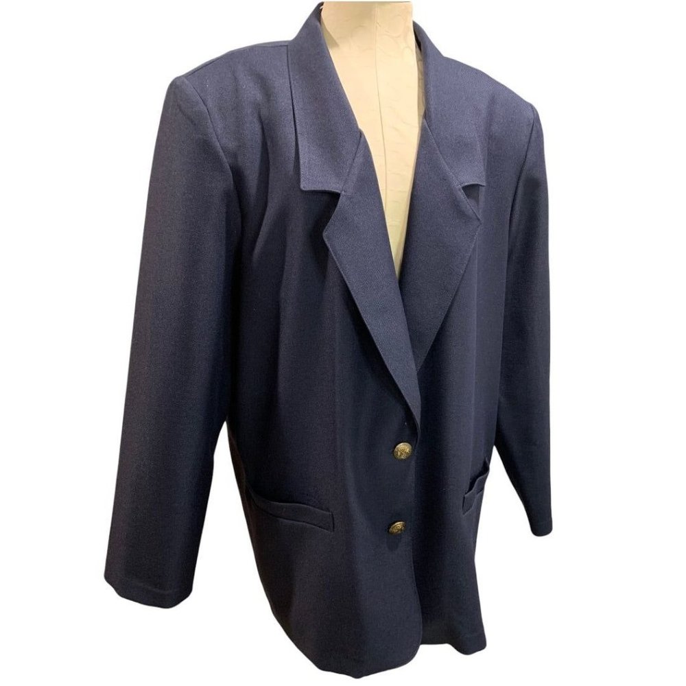 Size 24W Alfred Dunner Women's Navy Blue Blazer Plus Size